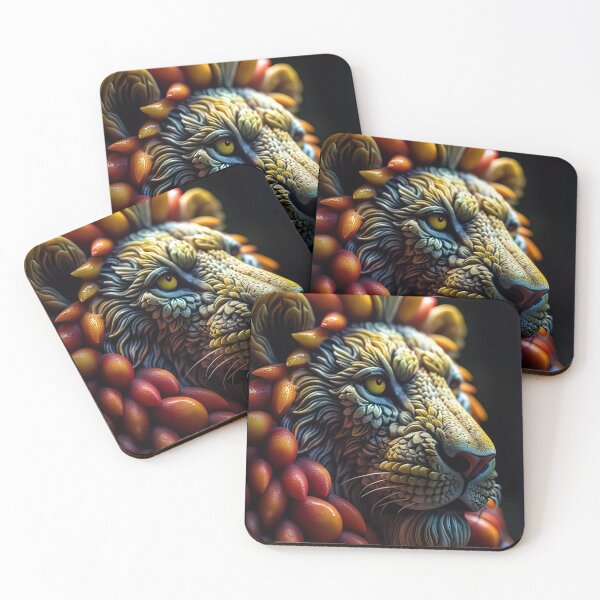 Item preview, Fruitful Roar: A Colorful Lion Art Piece designed and sold by SpiceupStudios.