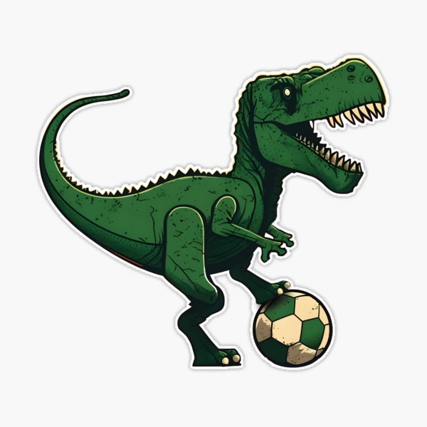 Bola De Futebol Engraçado humor de desenho animado de T rex dinoss