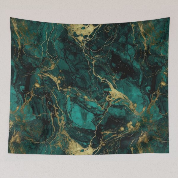 Item preview, Emerald And Gold Marble  designed and sold by MysticMarble.