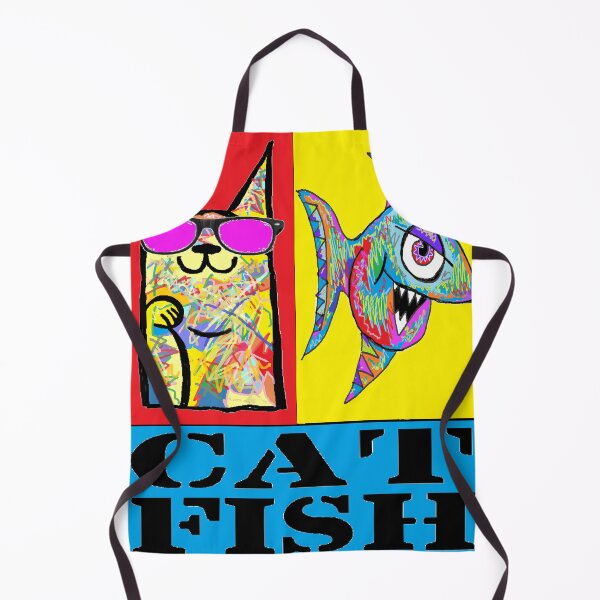 Item preview, fun cat fish sticker designed and sold by LowEndGraphics.