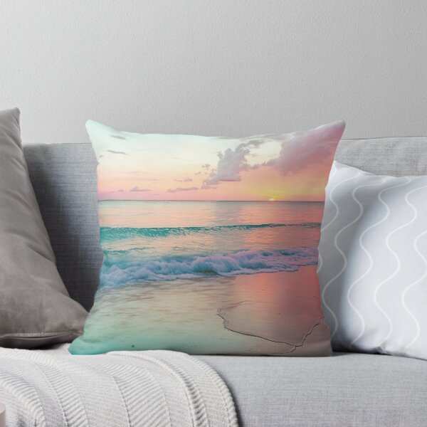 Item preview, Serene Pink Sunset by the Beach: Beach Sunset Landscape designed and sold by Amalie A.