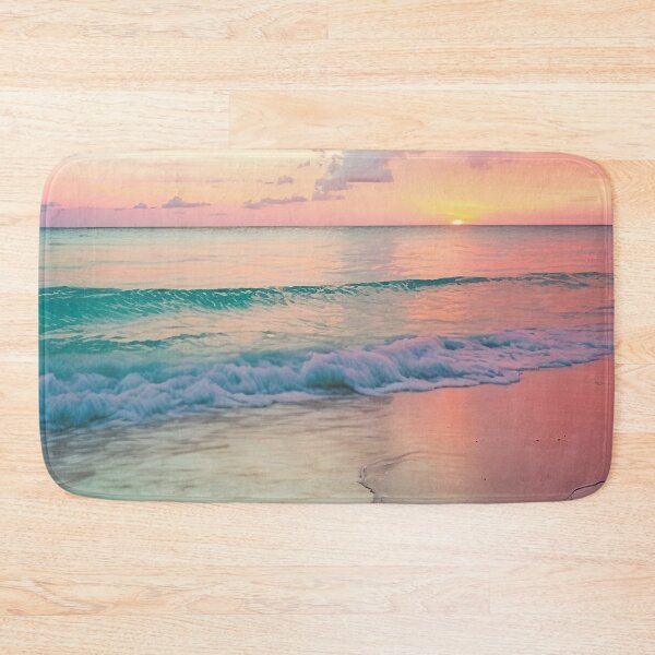 Item preview, Serene Pink Sunset by the Beach: Beach Sunset Landscape designed and sold by Amalie A.