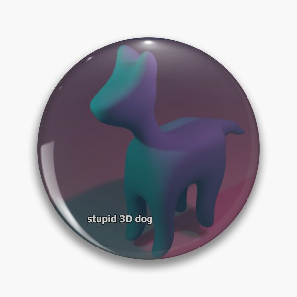 Item preview, Stupid 3D dog (he is stupid) designed and sold by Bauniilac.