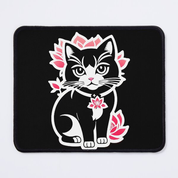 Item preview, Asian Tribal Geometric Boho Cat from a Japanese metropolis  designed and sold by McCallnWaldo.