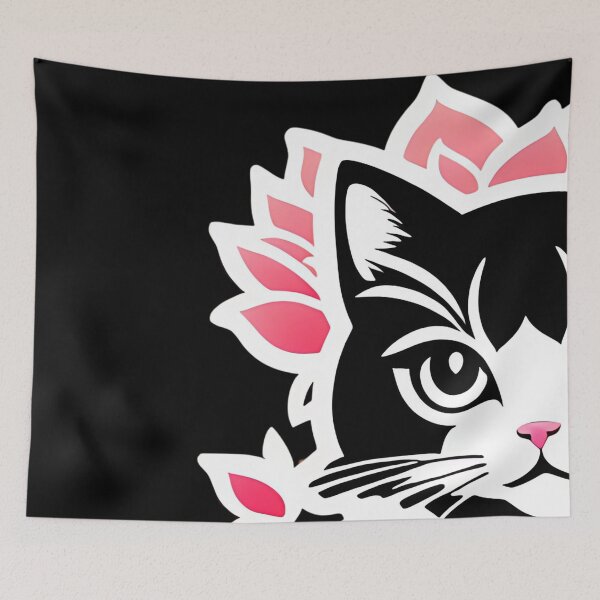 Item preview, Asian Tribal Geometric Boho Cat from a Japanese metropolis  designed and sold by McCallnWaldo.