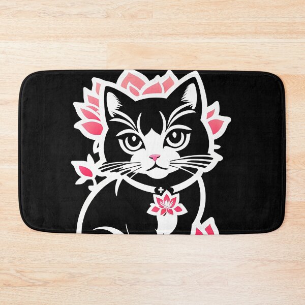 Item preview, Asian Tribal Geometric Boho Cat from a Japanese metropolis  designed and sold by McCallnWaldo.