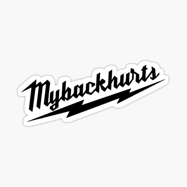 my-back-hurts-sticker-for-sale-by-davidixo-redbubble