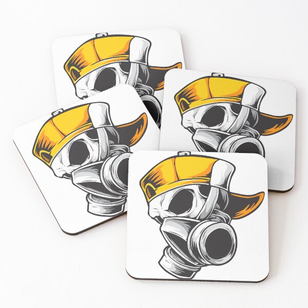 Item preview, Skull in gas mask and cap designed and sold by vikyky.