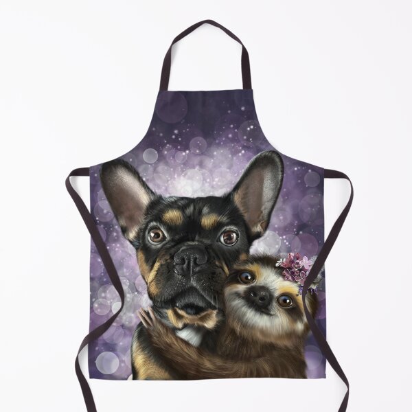 Item preview, Frenchie and Sloth hug designed and sold by SharPeiArt.