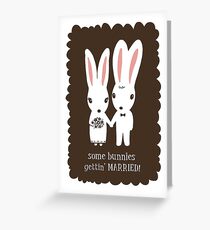 Some Bunnies Getting Married Greeting Card