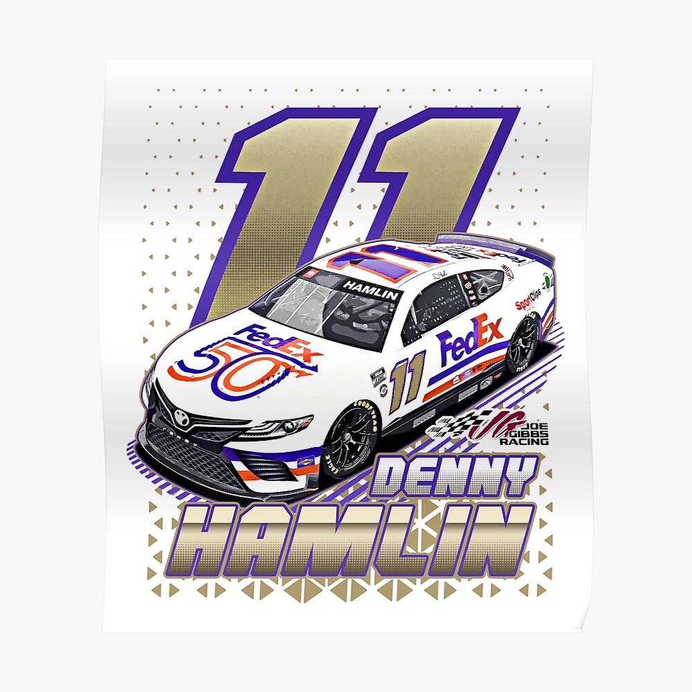 Nascar Denny Hamlin - Boys Racing Sports Wallpaper Border 