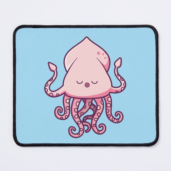 Item preview, Cute Pink Kawaii Style Ocean Squid designed and sold by Hixon House.
