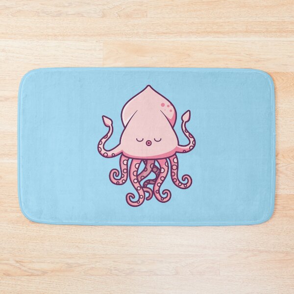 Item preview, Cute Pink Kawaii Style Ocean Squid designed and sold by Hixon House.