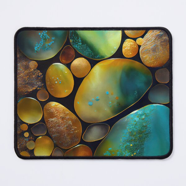 Item preview, Pointillism seaglass golden streams abstract designed and sold by Piotrek0001.