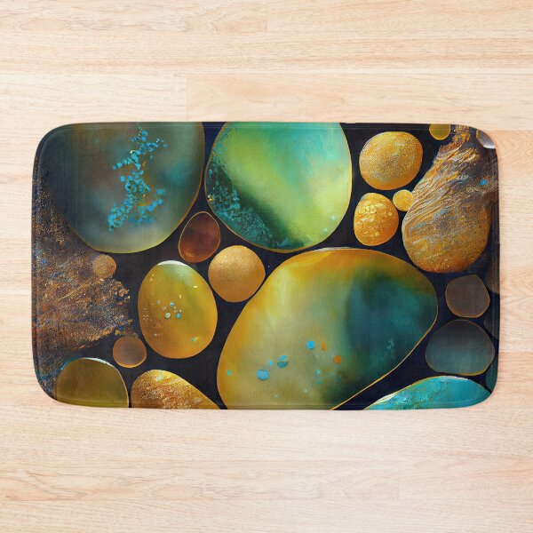 Item preview, Pointillism seaglass golden streams abstract designed and sold by Piotrek0001.