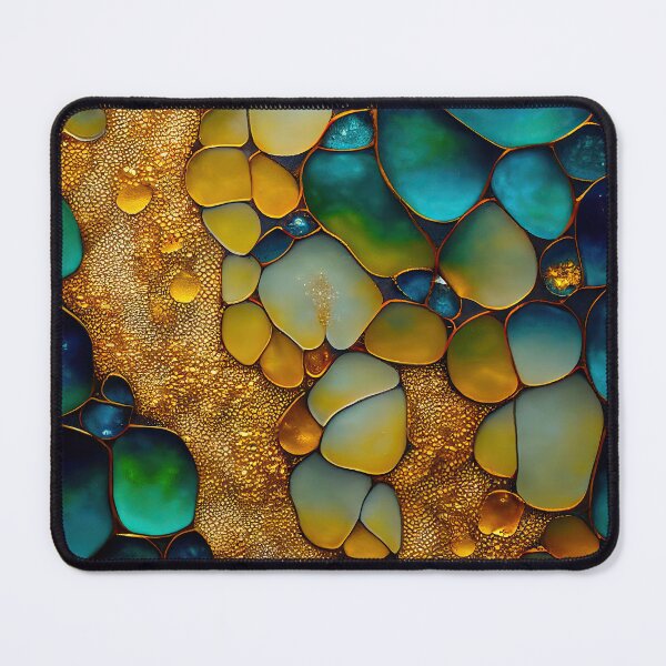 Item preview, Pointillism seaglass golden streams abstract designed and sold by Piotrek0001.