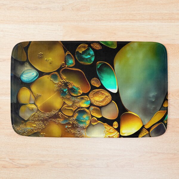 Item preview, Pointillism seaglass golden streams abstract designed and sold by Piotrek0001.