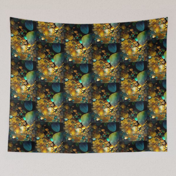 Item preview, Pointillism seaglass golden streams abstract designed and sold by Piotrek0001.