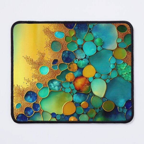 Item preview, Pointillism seaglass golden streams abstract designed and sold by Piotrek0001.