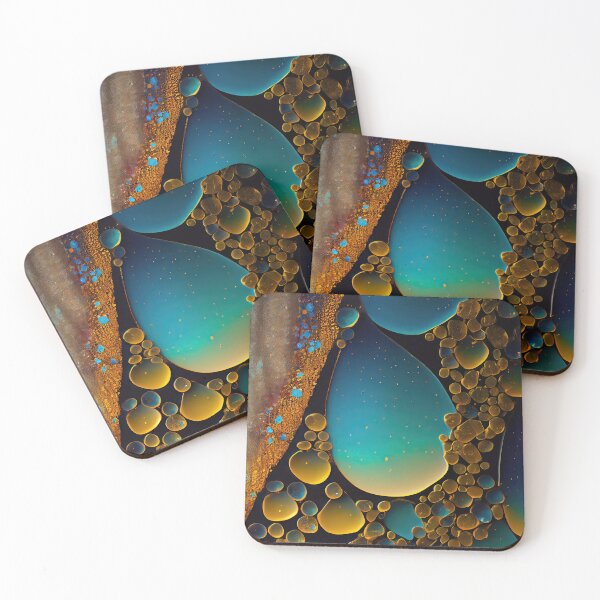 Item preview, Pointillism seaglass golden streams abstract designed and sold by Piotrek0001.