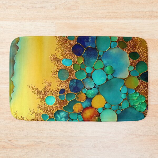 Item preview, Pointillism seaglass golden streams abstract designed and sold by Piotrek0001.