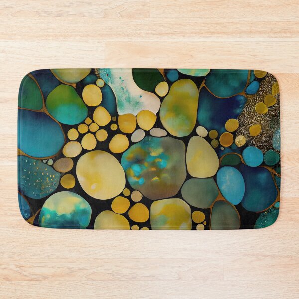 Item preview, Pointillism seaglass golden streams abstract designed and sold by Piotrek0001.