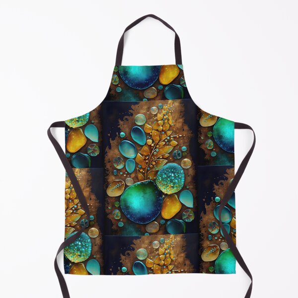 Item preview, Pointillism seaglass golden streams abstract designed and sold by Piotrek0001.
