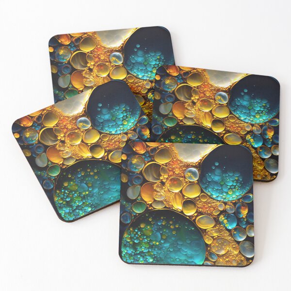 Item preview, Pointillism seaglass golden streams abstract designed and sold by Piotrek0001.