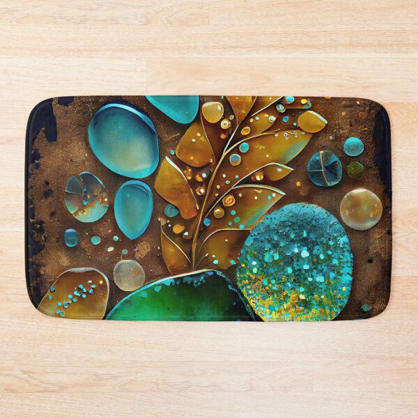 Item preview, Pointillism seaglass golden streams abstract designed and sold by Piotrek0001.