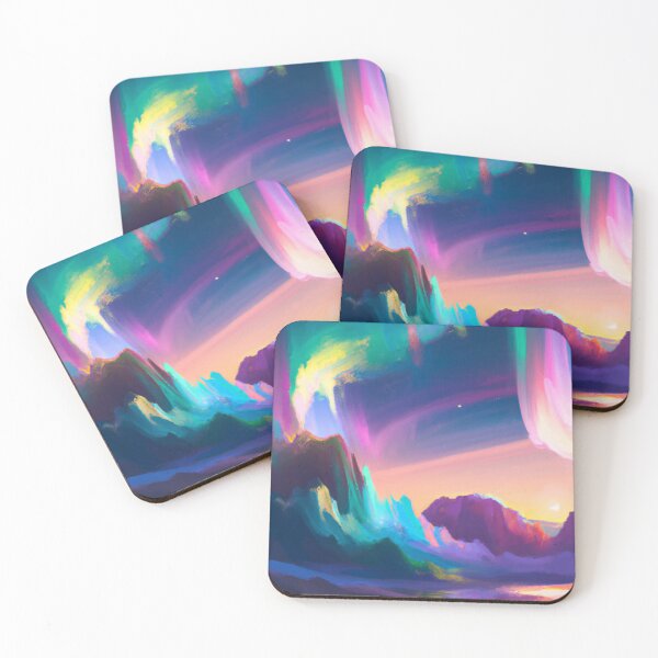 Item preview, Radiant Aurora Borealis - Watercolor designed and sold by The Iconic Minimalist.