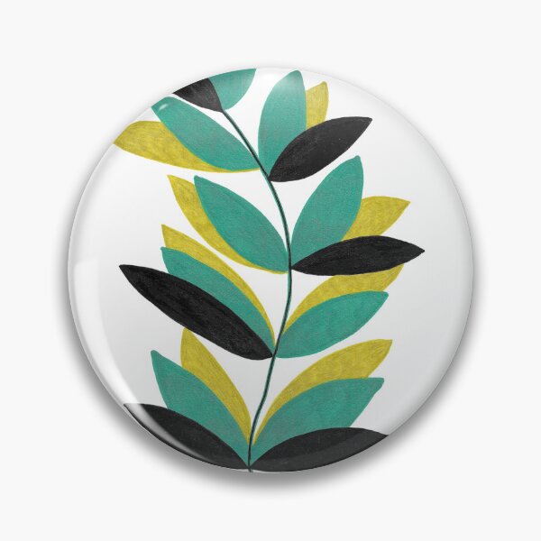 Item preview, Hojas verdes de oro negro botánico designed and sold by InspiringLines.