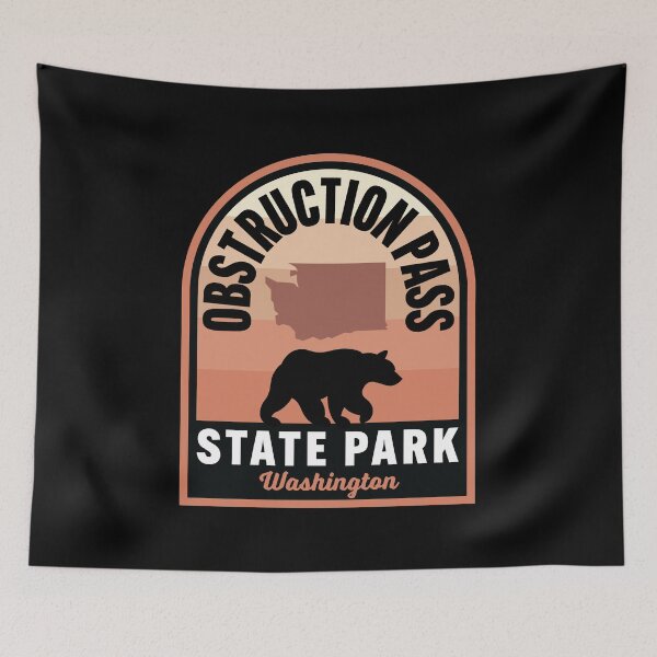 Item preview, Obstruction Pass State Park WA Bear designed and sold by HalpinDesign.