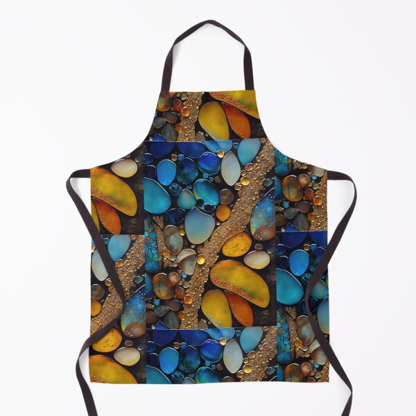 Aperçu de l'œuvre Pointillism seaglass golden streams abstract créée et vendue par Piotrek0001.