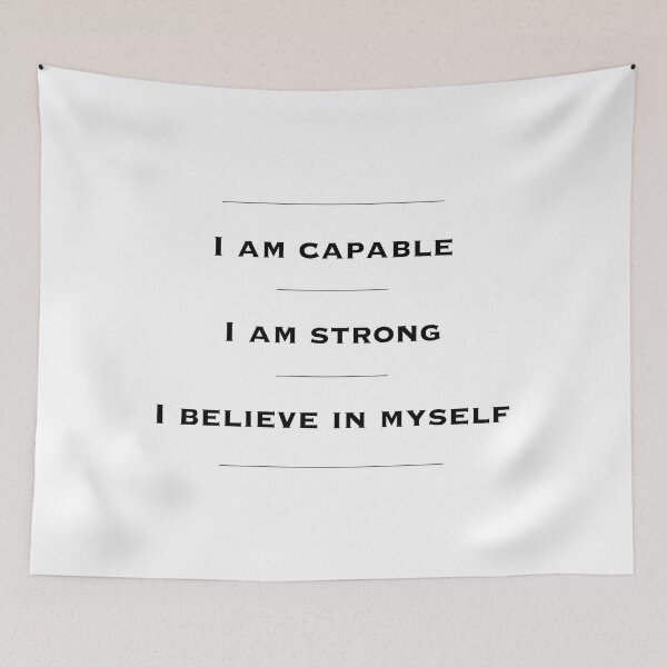 Item preview, Motivational Inspirational Wall Art, Home Decor, Office Decor. Entrepreneur Gift. I Am Capable, I Am Strong, I Believe in Myself designed and sold by Read This Already.