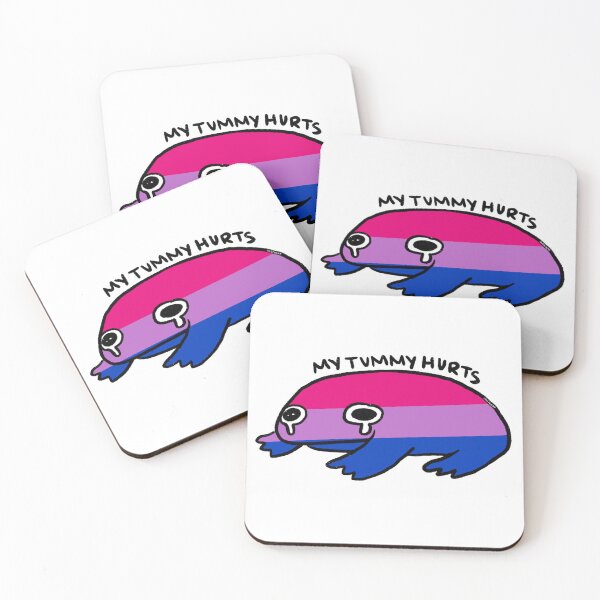 Item preview, tummy hurt | bisexual pride crying frog designed and sold by iristocat.