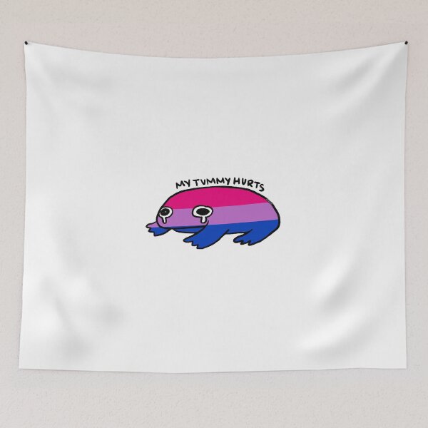 Item preview, tummy hurt | bisexual pride crying frog designed and sold by iristocat.