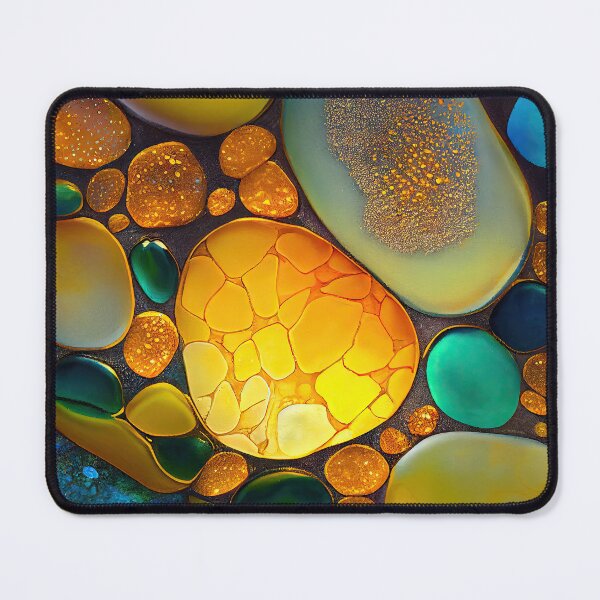 Item preview, Pointillism seaglass golden streams abstract designed and sold by Piotrek0001.
