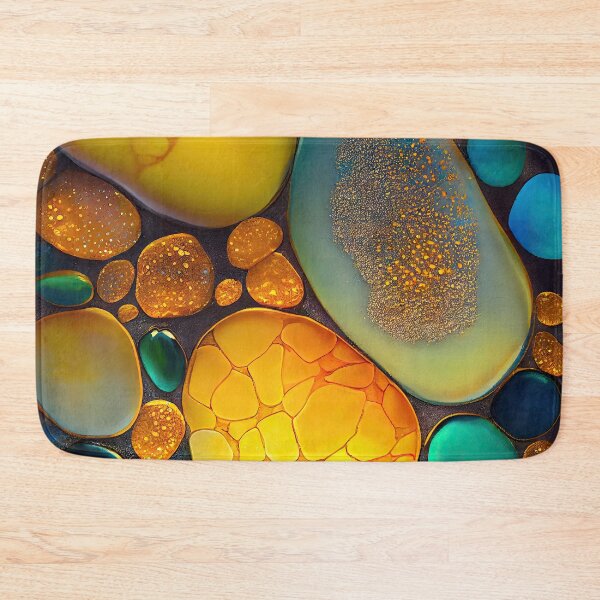 Item preview, Pointillism seaglass golden streams abstract designed and sold by Piotrek0001.