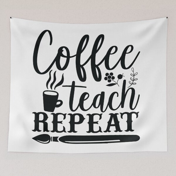 Item preview, COFFEE TEACH REPEAT designed and sold by SticerOcean.