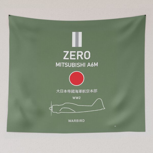 Artikelvorschau, Mitsubishi A6M Zero WW2 Warbird Japan entworfen und verkauft von PB Mary.