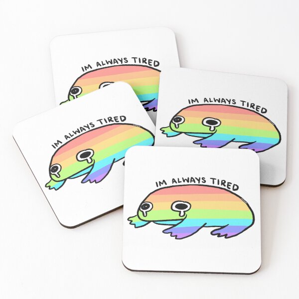 Item preview, I’m always tired | rainbow pride crying frog designed and sold by iristocat.
