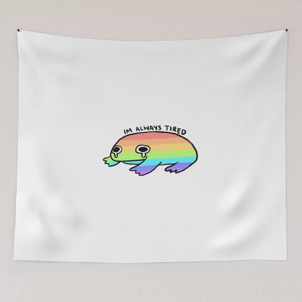 Item preview, I’m always tired | rainbow pride crying frog designed and sold by iristocat.