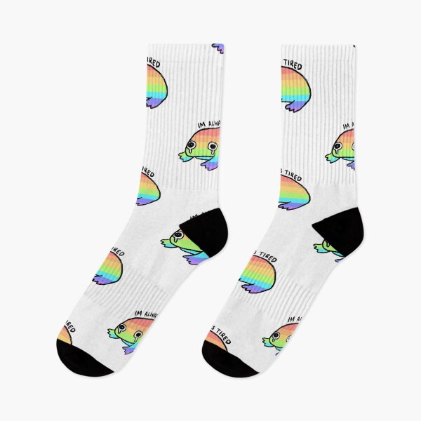 Item preview, I’m always tired | rainbow pride crying frog designed and sold by iristocat.