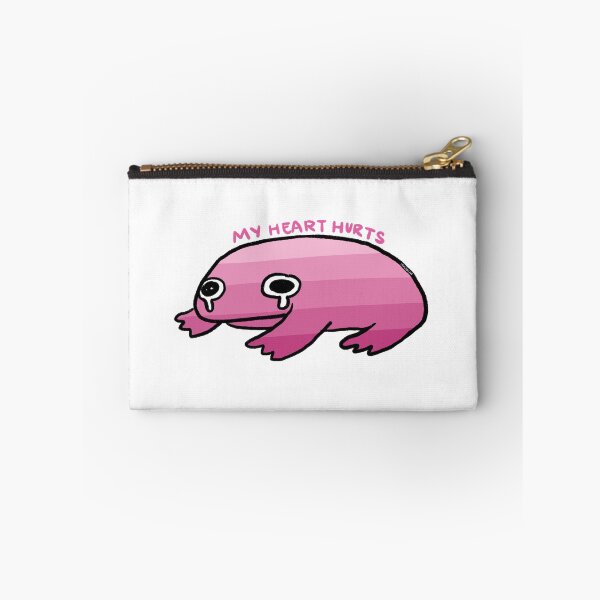 Item preview, My Heart Hurts | Pink Gradient Crying Frog, Frog Stickers, Pink Frog Pins designed and sold by iristocat.
