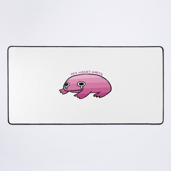 Item preview, My Heart Hurts | Pink Gradient Crying Frog, Frog Stickers, Pink Frog Pins designed and sold by iristocat.