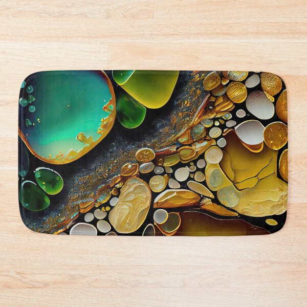 Item preview, Pointillism seaglass golden streams abstract designed and sold by Piotrek0001.