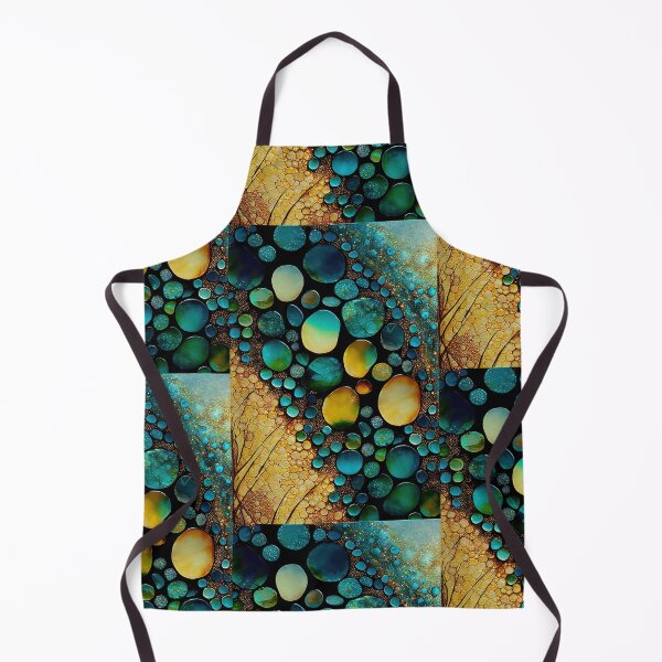 Aperçu de l'œuvre Pointillism seaglass golden streams abstract créée et vendue par Piotrek0001.