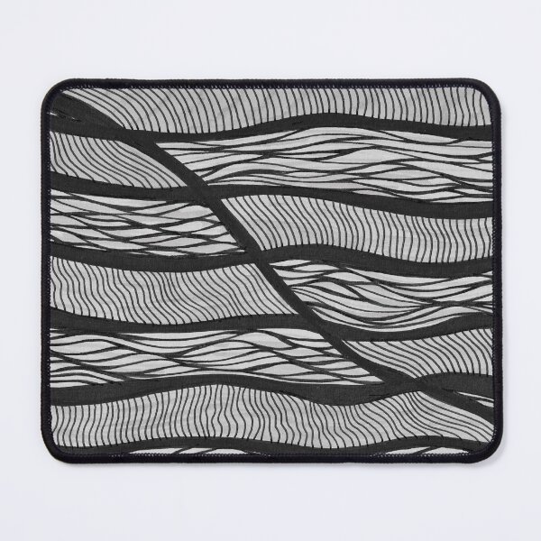 Item preview, Resumen Olas Líneas Gris Negro Horizontal designed and sold by InspiringLines.
