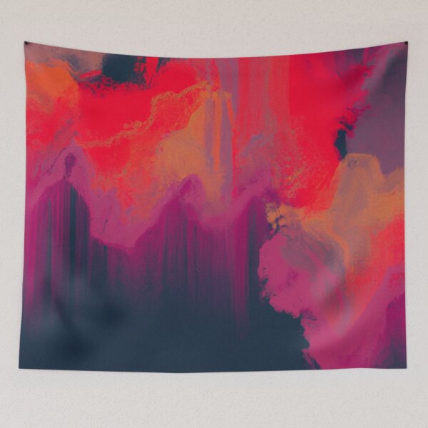 Item preview, Fiery Red Background - Abstract designed and sold by The Iconic Minimalist.