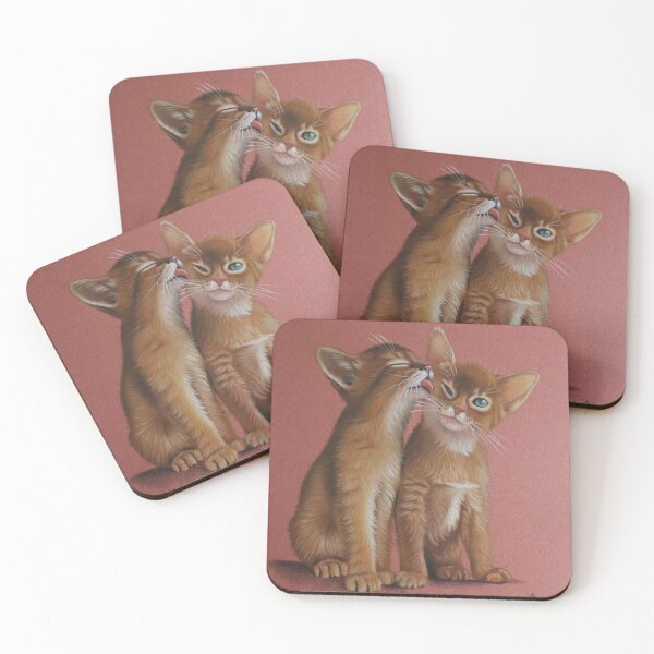 Feline Friends - Cat Bunch - Set of 4 Coaster Set – GreenBox Art